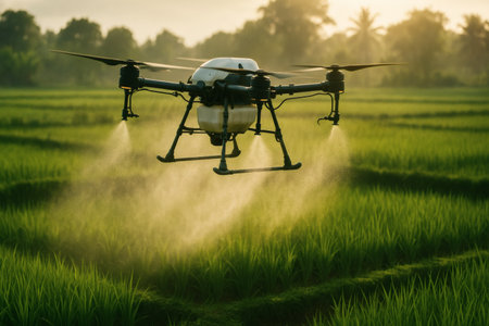 Friendly Drone in Farming â Smart Agriculture and Sustainable Crop Monitoringの素材