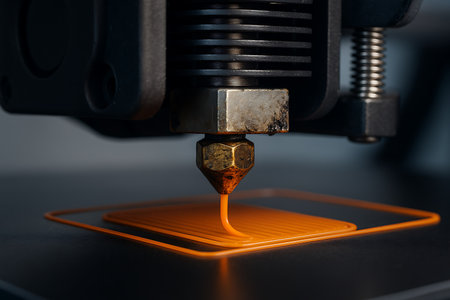 3d printer printing orange color on the 3D printed circuit boardの素材
