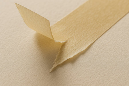 close up of a piece of paper on white background with copy spaceの素材