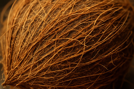 Coconut shell closeup. Macro shot. Toned.の素材