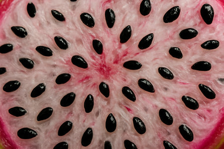 Pitaya fruit close-up. Macro photography of dragon fruit.の素材