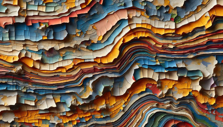 Colorful abstract background of the surface of the cut paper. 3d renderingの素材