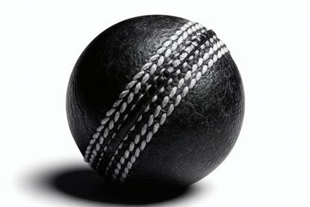 Cricket Ball Craftsmanship â Monochrome Detail of Professional Sports Equipmentの素材