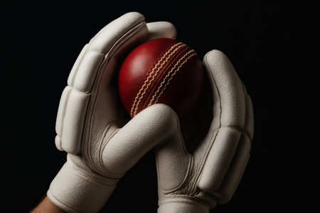 Elegant Cricket Focus â Precision and Concentration in Professional Playの素材