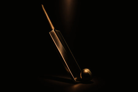 Prestige Cricket Scene â Professional Match and Iconic Stadium Actionの素材