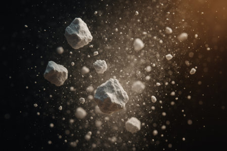 Suspended Chalk Particles in Soft Light â Fitness, Climbing, Training, Athlete, Sportの素材