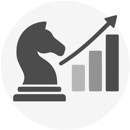 Business strategy vector icon. Black and white illustration of business strategy.のイラスト素材