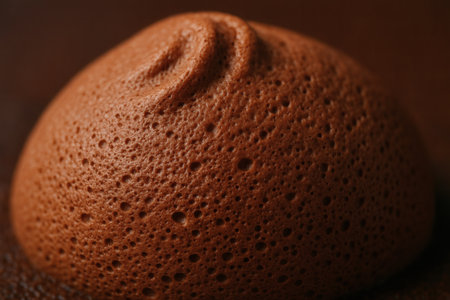 Chocolate Mousse Dessert Close-Up with Creamy Texture. Dessert, food, sweet, creamy, gourmet, indulgentの素材