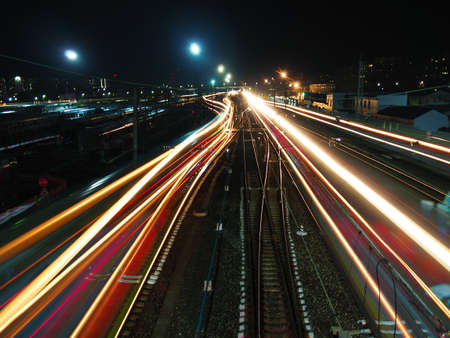 Many trains left their markの写真素材