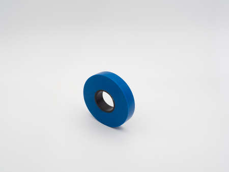 Classic blue duct tape on a light backgroundの写真素材