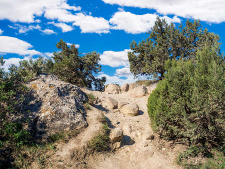 Landscape view of the rocks and clouds in the Crimea.の写真素材
