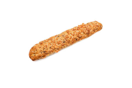 Baguette bun with multi cereals. The concept of dietary nutrition, healthy food.