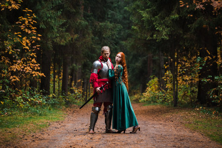Princess and knightの写真素材