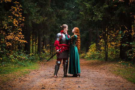 Princess and knightの写真素材