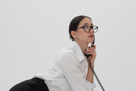 Office worker on table