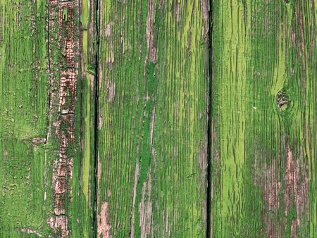 Texture of an old green wooden table with natural patternsの写真素材