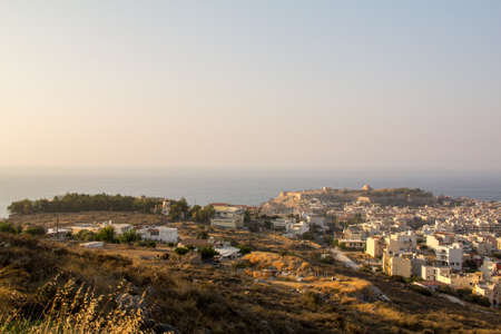 View Rethymno city during sunset.の写真素材