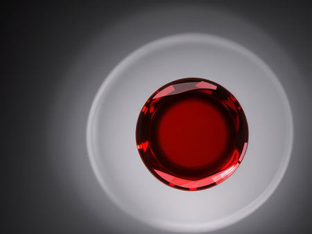 Red blood cell on a white background. 3d rendering. Computer digital drawing.の素材