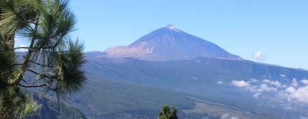 Teide mountain and Orotava valley, Tenerife, Spainの写真素材