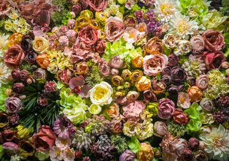 Vintage bouquet of beautiful flowers on black. Floral background. Baroque old fashiones style....