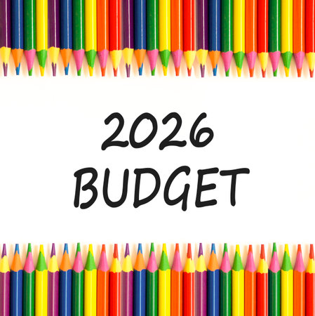 2026 Budget symbol. Concept words 2026 Budget on beautiful white paper. Beautiful white paper...