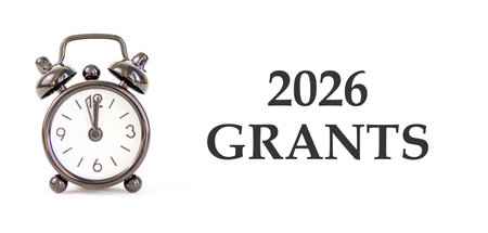 2026 Grants symbol. Concept words 2026 Grants on beautiful white paper. Beautiful white paper...