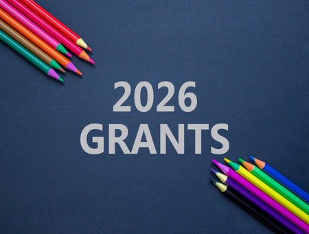 2026 Grants symbol. Concept words 2026 Grants on beautiful black paper. Beautiful black paper...