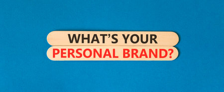 What is your personal brand symbol. Concept words What is your personal brand on beautiful wooden...
