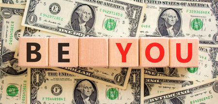 Be you support and help symbol. Concept word Be you on beautiful wooden blocks. Beautiful dollar...