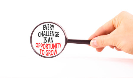 Challenge word symbol. Concept words Every challenge is an opportunity to grow in beautiful...