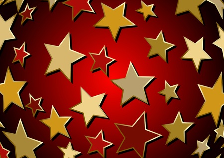 Background consisting of many gold starsのイラスト素材