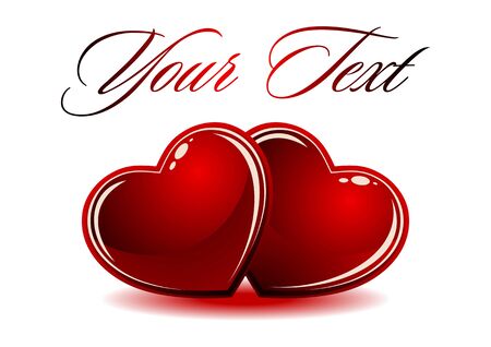 Illustration of a red heart, with Adobe Illustrator format version 10のイラスト素材