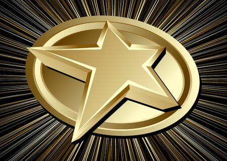 Gold stars in the rays