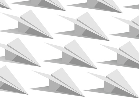 Paper planes located at the airportのイラスト素材