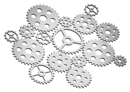 Gears on the white backgroundのイラスト素材