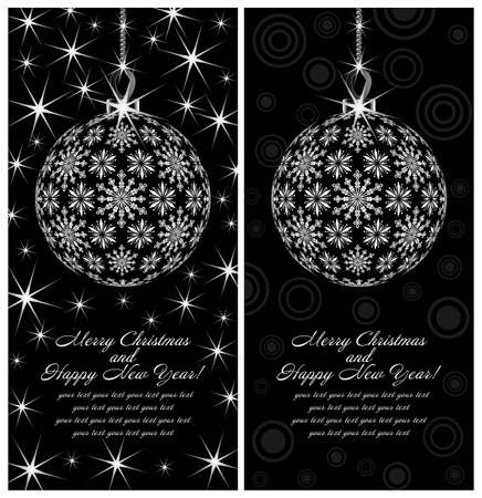 Template holiday postcards depicting New Yearのイラスト素材