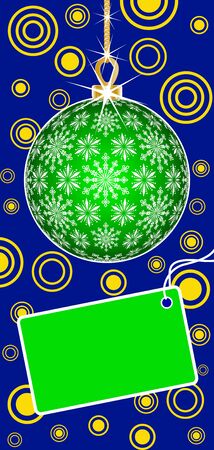 Template holiday postcard depicting New Year's ballのイラスト素材