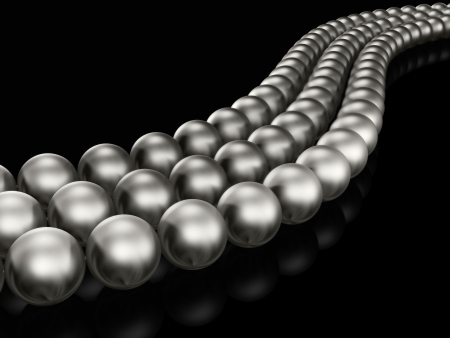 A necklace of beautiful pearlsの写真素材