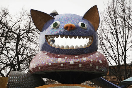 KYIV, UKRAINE - APRIL 10, 2011: Pejzazna alley.  In the photo a character from a fairy tale のeditorial素材