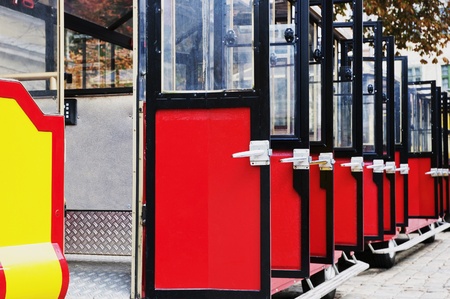 Open the door to the tourist tramの写真素材