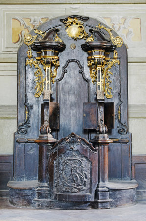 LVIV, UKRAINE - MAY 30, 2012: Catholic church of Saints Peter and Paul (order of Jesuits) in the centre of Lviv city (Theater st.). Was built 1610â1630.のeditorial素材
