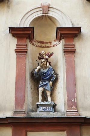 Sculpture Saint Christopher in Lviv, Ukraineの写真素材