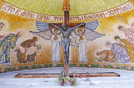 Chapel-monument in Zolochiv Castle, near Lviv, Ukraine.の写真素材