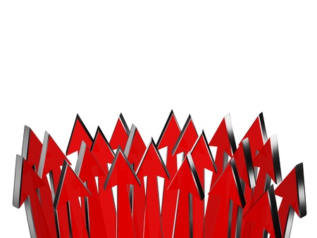 Isolated arrows symbol modeled in 3dの写真素材