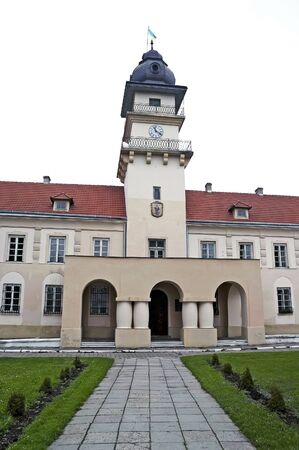 Architectural landmark - Town Hall in Zhovkva near Lvov, Ukraineの写真素材