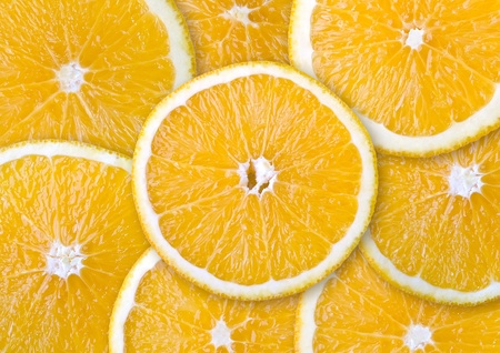 Food background - Sliced fresh orangeの写真素材