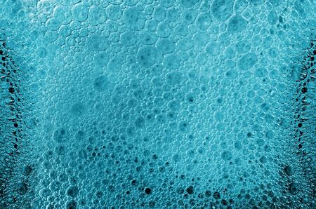 Abstract background - blue water bubbles close-up