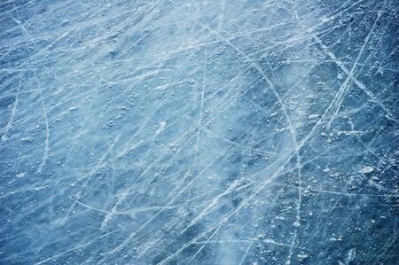 Scratches on the surface of the iceの写真素材