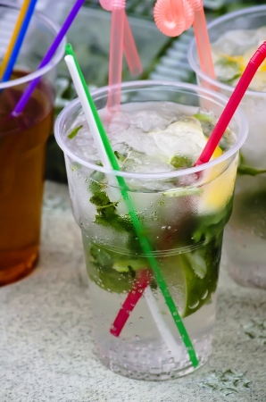 Glass with a cocktail close-upの写真素材