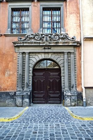 Old gates of the old building in Lvov, Ukraineのeditorial素材